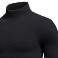 thumbnail image 3 of MOJOGO Men's Pullover Sweater Casual Long Sleeve Turtleneck Base Layer Stretchy Comfy Knitted Loungwear Black M, 3 of 5