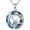 Sea Turtle, variant on Dolphin Necklace 925 Sterling Silver Palm Tree Dolphin Pendant Necklace with Blue Circle Crystal Beach Ocean Jewelry Gifts for Women
