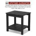 thumbnail image 4 of Stoog Outdoor Patio Rectangular Side Table, 2-Tier End Table for Adirondack Chair, Backyard, Garden, Pool, Lawn, Beach, Black, 4 of 10