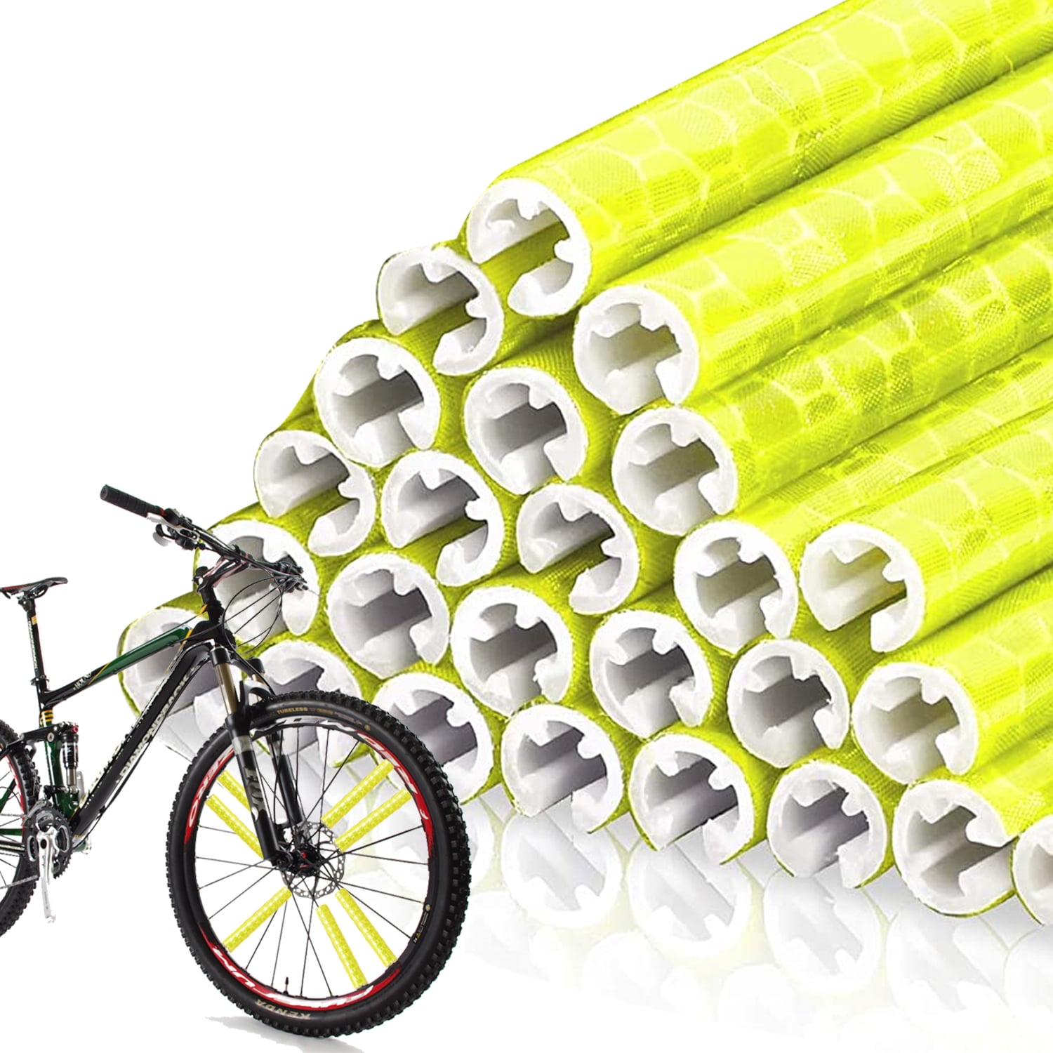 Bicycle Accessories Safety When Riding Bicycle Spoke Reflector Reflective Bicycle Clip Visibility Mountain Bike Spoke Cover Reflective Material Warning Strip 