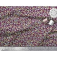 thumbnail image 2 of Soimoi Pink Poly Georgette Fabric Artistic Floral Printed Craft Fabric by the Yard 52 Inch Wide, 2 of 3