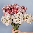 thumbnail image 3 of XmhyTop-A 2-Piece Silk Artificial Flowers, Premium Wedding Flowers Centerpiece Flowers, Ideal for Home Vase Filler Table Arrangement Decor,Red, 3 of 5
