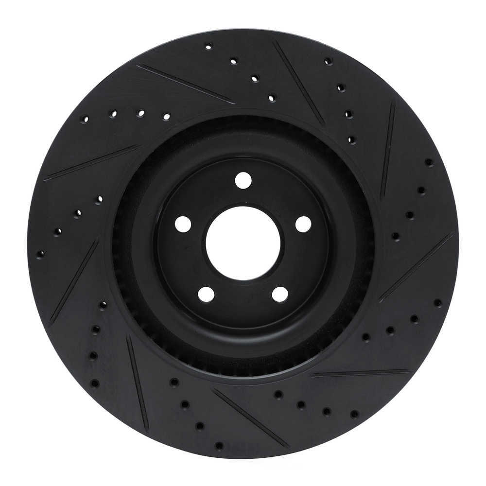 Dynamic Friction Company 633-54261L DFC Brake Rotor - Drilled And Slotted - Black