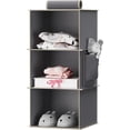 thumbnail image 1 of Organisateurs et Rangement Suspendus pour Garde-Robe Étagères de Rangement Suspendues à 3 Tablettes pour Garde-Robe VR Gris, 1 of 5