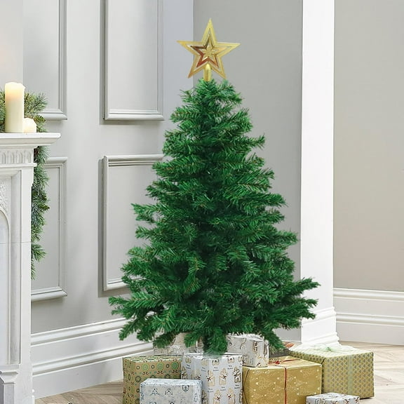 Minibee Tabletop Small Christmas Tree | Green Artificial 4FT Christmas Tree for Desks, Entryways, and Indoor Holiday Decor
