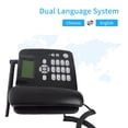 thumbnail image 2 of M Buder Fixed Wireless Phone 2G Desktop Telephone Support GSM 850/900/1800/1900MHZ SIM Card Cordless Phone with Antenna Radio Alarm Clock SMS Funtion for Call Center Office EU Plug Black, 2 of 4