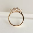 thumbnail image 4 of SOLITAIRE JEWELS 2CT Oval Moissanite Three Stone Engagement Ring Solid 18K Yellow Gold, 4 of 6