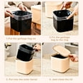 thumbnail image 5 of under $5 Fufafayo Kitchen Trash Can with LidSmall Garbage Can Compost Bin Countertop, Under Sink Indoor Trash Bin for Kitchen, Bathroom, Cabinet Trash Can Hanging, 5 of 8