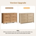 thumbnail image 5 of ARKANTOS Wooden 6 Drawer Double Dressers, Wide Chests of Drawers for Bedroom,Light Oak, 5 of 11