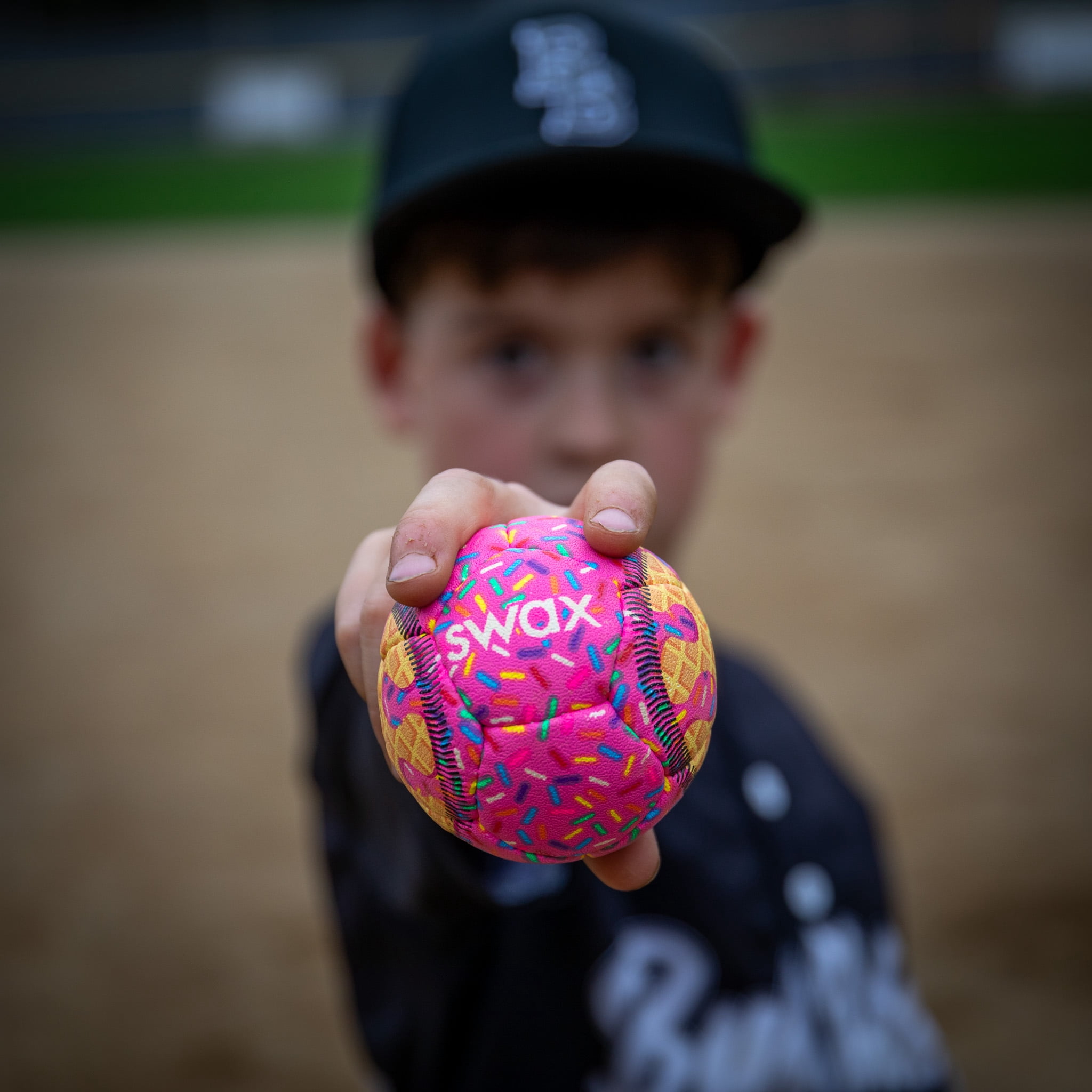 (3 pack) Swax Pink Sprinkle Training Baseball - Official Size & Weight, Safe for Kids