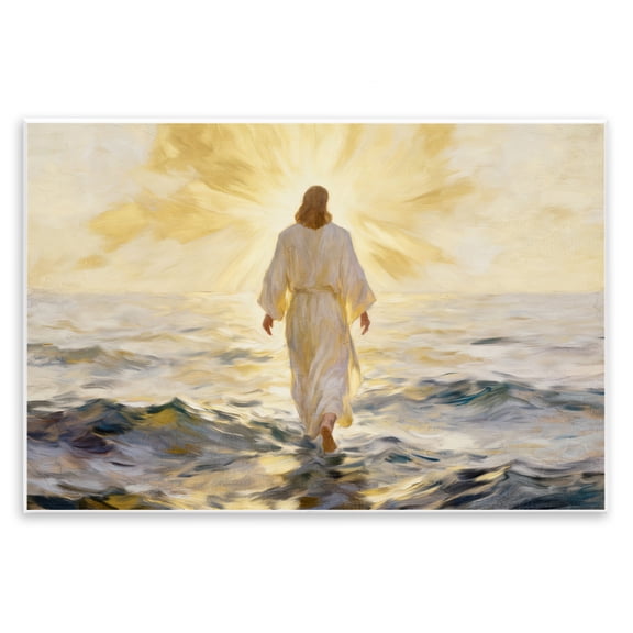 Stupell Industries Victorian Golden Walk Spiritual Figure Wall Plaque Art, 15 x 10, by Kim Allen
