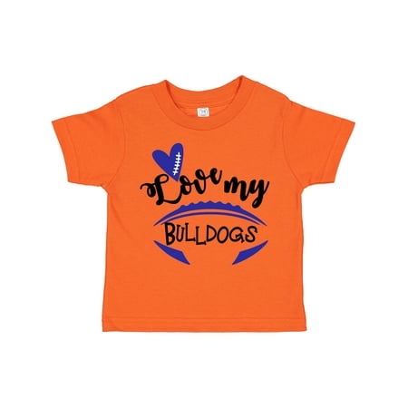 

Inktastic Love My Bulldogs Football Gift Toddler Boy or Toddler Girl T-Shirt