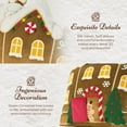 thumbnail image 3 of Phantoscope Christmas Series Decorative Teddy Plush Gingerbread House Decorative Pillow,light coffee,17.5 x 16 inch, 3 of 5