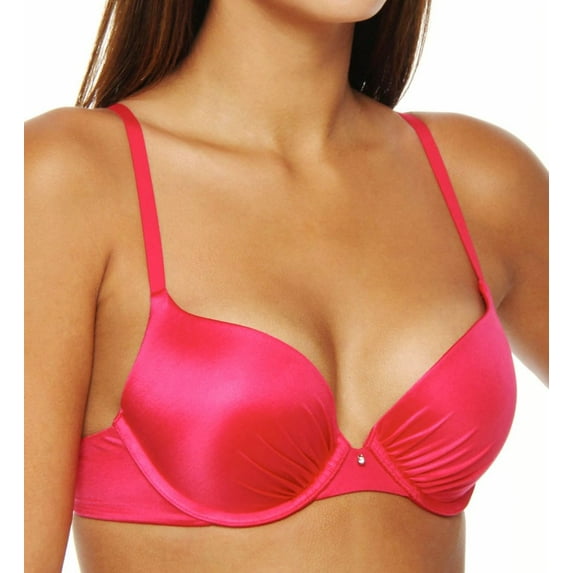 Women's Maidenform 9442 Comfort Devotion Tailored Plunge Push Up Bra (Camera Red-Y 32A)