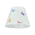 thumbnail image 2 of Aspen Creative 32417 Transitional Hardback Empire Shape Spider Construction Lamp Shade in White with Butterflies & Flowers, 9" wide (5" x 9" x 7"), 2 of 4