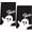 Boo, variant on Halloween Ghost Kitchen Towels Black White Ghost Boo Dish Towels 18 x 28 Inch Hand Drying Tea Towel for Cooking Baking Cleaning Wipe, Set of 2