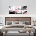 thumbnail image 4 of Hieng Pink Grey Black Canvas Wall Art for Living Room Abstract Modern Picture Wall Decor for Dining Room Bedroom Bathroom Wall Art Kitchen Print Painting for Home Decor（Only canvas）, 4 of 6