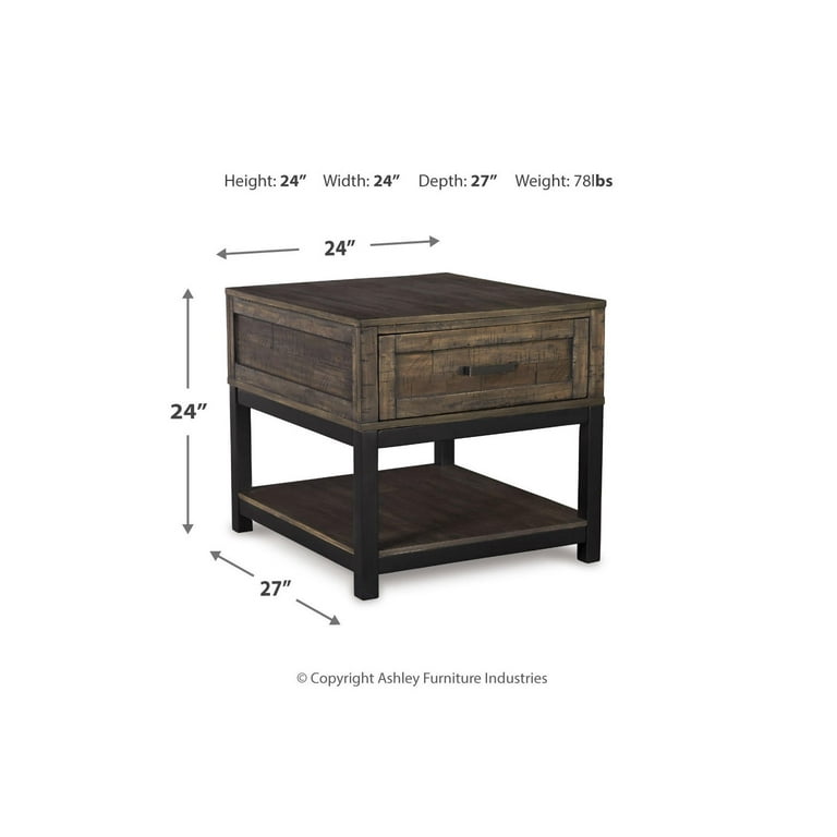 Signature Design by Ashley Casual Johurst End Table Grayish Brown