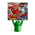 thumbnail image 1 of Graffiti pintura mural calle Colorful Skull Estante de notas, estante de ranas de animales de dibujos animados, 1 of 3