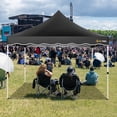 thumbnail image 3 of HOTEEL 10x10 Pop Up Canopy Outdoor Shade, Easy Up Sun Shelter with One Person Set Up Center Lock, Commercial Instant Canopy Tent, Portable Instant Camping Beach Canopy Tents for Parties, Beach, 3 of 10