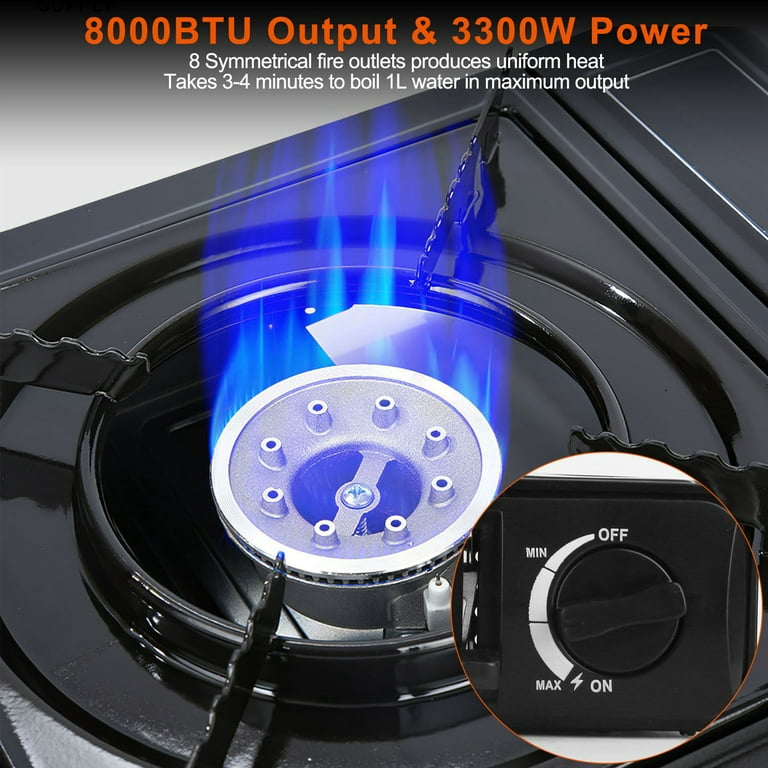 Dropship 3300W Portable Camping Stove Butane Canister Dual Fuel