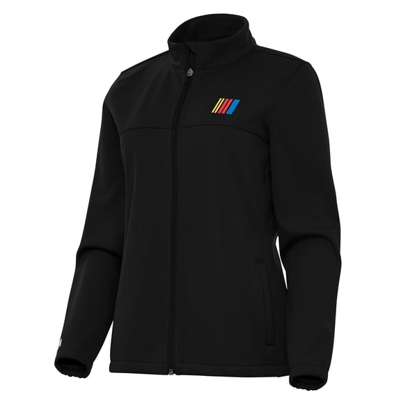 Women's-Antigua Black NASCAR Merchandise Links 2 Full-Zip Golf Jacket