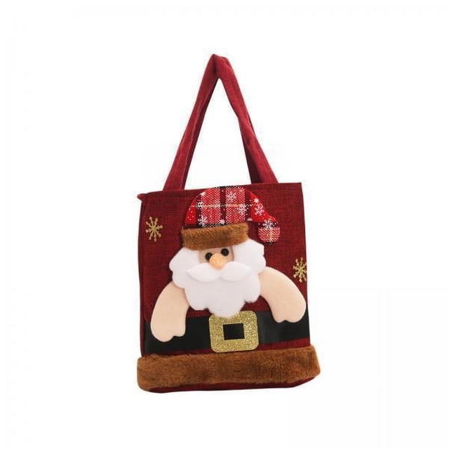 4x Bolsa De Muñeca De Regalo De Navidad Bolso De Navidad Decoración De Almacenamiento De Cumpleaños Bolsa De Golosinas Santa Claus