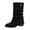 Black, variant on Womens Knee High Boots,Knee High Boots for Women - Tall Dress Boots with Metal Buckle, Pointed Toe Knee Boots, Chunky Block Heel and Wide Straight Shaft Fashion Boots, Casual Footwear for Winter