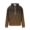 thumbnail image 5 of Zylanna Men's Hoodie Pullover, with Drawstring Fleece Lined Gradient Color Pockets Casual Sweatshirts for Men Brown, 5 of 5