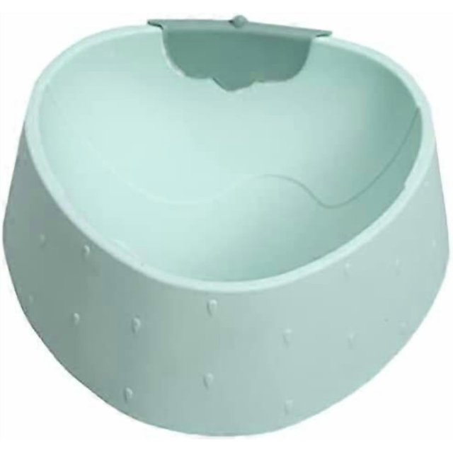 YOITEA Pet Food Bowl Non-Slip Nonstick Plastic Elevated Cute Reusable Strawberry Kitten Feeding Dish Washable Nonstick