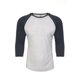 thumbnail image 1 of Next Level - Camiseta mangas ranglán 3/4 Tri-Blend para adultos unisex (índigo/Blanco Jaspeado), 1 of 2