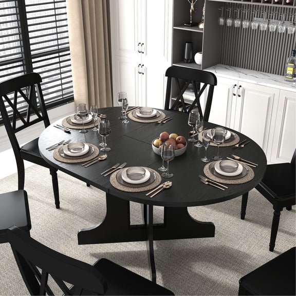 Oval, Expandable Design - Seats Up to 6 - Dining Area - Exquisite Craftsmanship
