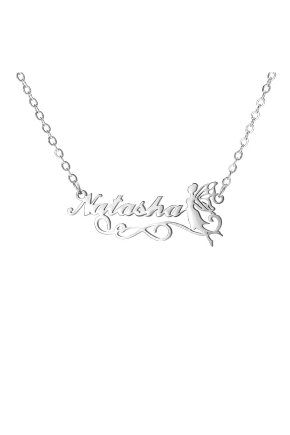 Name Customized Necklaces Stainless Steel Fairy Personalized Name Necklace for Women Customized Gift