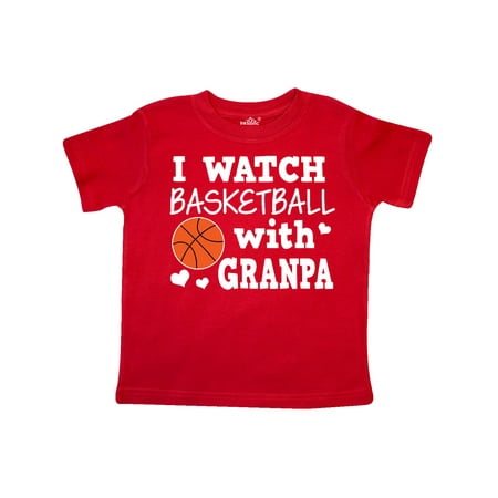 

Inktastic I Watch Basketball with Granpa Gift Toddler Boy Girl T-Shirt