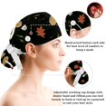 thumbnail image 3 of Working Cap with Buttons and Sweatband Scrub Hat Bouffant Caps with Scrunchie Mushroom Tie Back Hats, 3 of 5