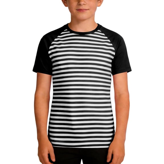 Miaoju Toddler Summer Shirts Boys Round Neck Graphic T-Shirts Short Sleeve T-Shirt Loose Soft Back To School Shirt Clothes for Children