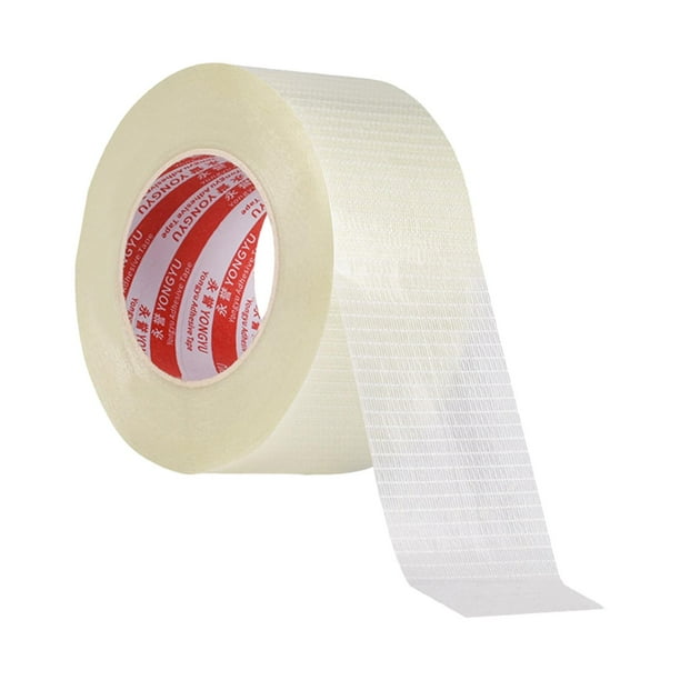 Cinta de fibra de vidrio reforzada, transparente, de una sola cara, para flejado y embalaje. 25mm 50 Metros