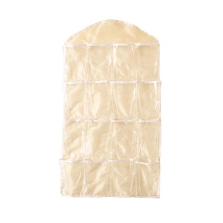 

XDian Hanging Storage Bag High Capacity Dust-proof Transparent Visible 16 Grid Multi-role Socks Bra Underwear Organizer for Bedroom