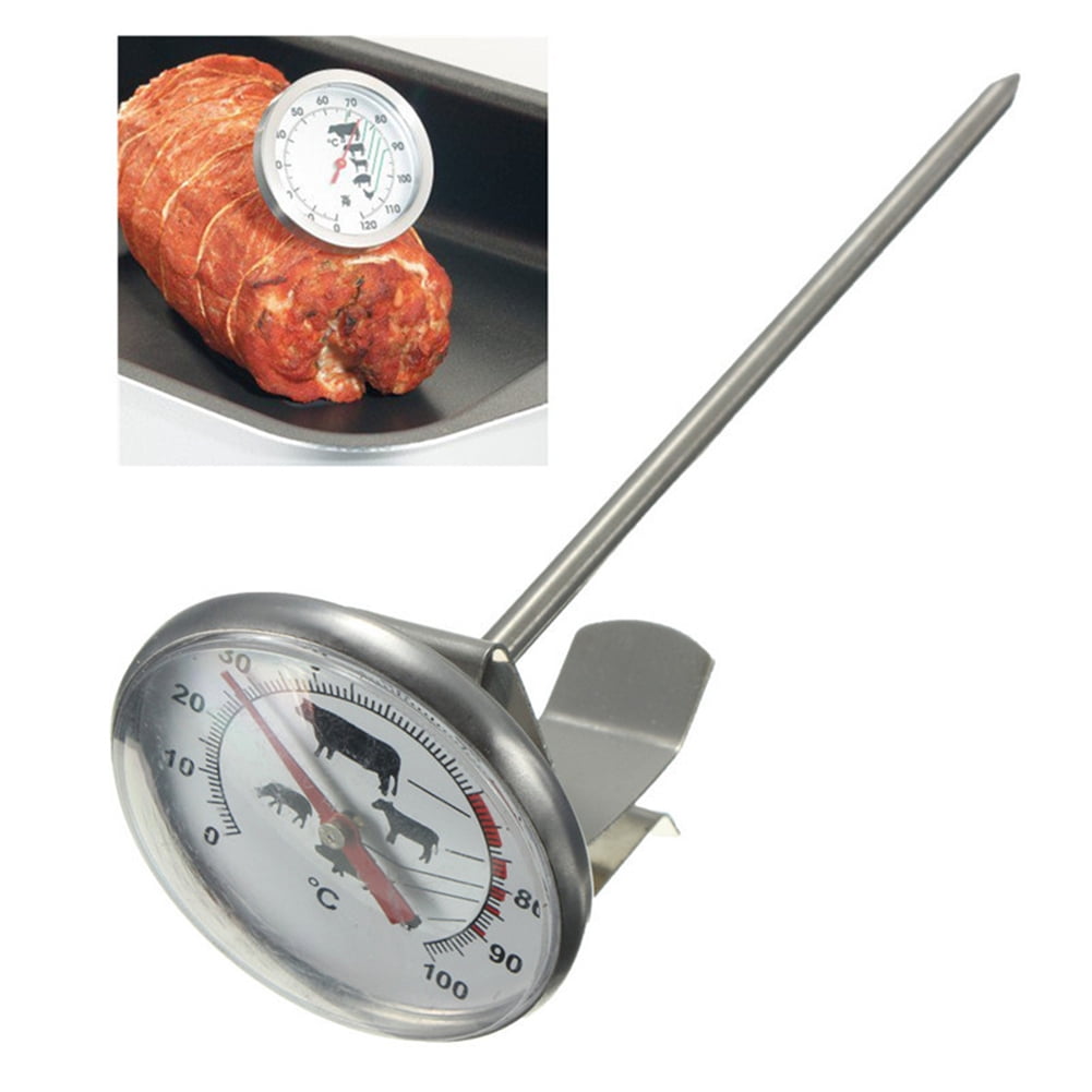 Stainless Steel Instant Read Probe Thermometer BBQ Food Cooking Meat Gauge 
