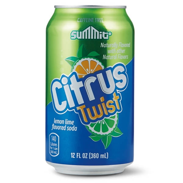 Summit Citrus Twist Lemon Lime Soda - 12 pack cans, 12 fl oz