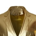 thumbnail image 4 of UVEASISHA Gold Mens Formal Slim Fit Suits Single Breasted Stylish Party Jackets Notch Lapel Two Button Prom Shiny Suit Jackets Todays Sales Today,Gold,M, 4 of 9