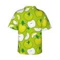 thumbnail image 3 of Goofa Green Apple Hawaiian Shirt for Men, Unisex Summer Beach Casual Short Sleeve Button Down Shirts,Aloha Tropical Floral print shirt-X-Large, 3 of 9