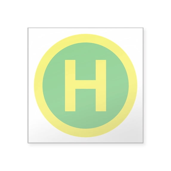 CafePress - Helipad Sign Sticker - Square Sticker 3" x 3"