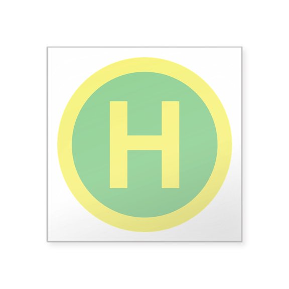 CafePress - Helipad Sign Sticker - Square Sticker 3" x 3"