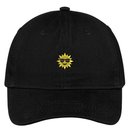 Trendy Apparel Shop Sun With Sunglasses Embroidered Soft Cotton Low Profile Dad Hat Baseball Cap