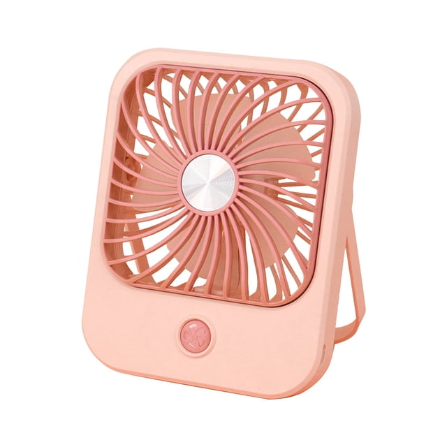 Pink Mini Usb Desktop Fan Foldable Design Rechargeable Battery