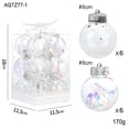 thumbnail image 2 of Luoshdecor 12 PCS Christmas Ball Ornaments,6cm/2.37" Glitter Clear Shatterproof Christmas Balls,for Small Xmas Tree Decor Home Indoor Decor, 2 of 6