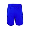 thumbnail image 2 of Kidsy Boys Casual Beach Cargo Shorts – Soft Cotton, Pull-On/Drawstring Closure, Two Pockets, Blue, 3, 2 of 7