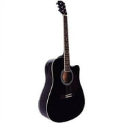 Spectrum 41" Cutaway Acoustic/Electric Guitar Pack, Maple with High-Gloss Black Finish