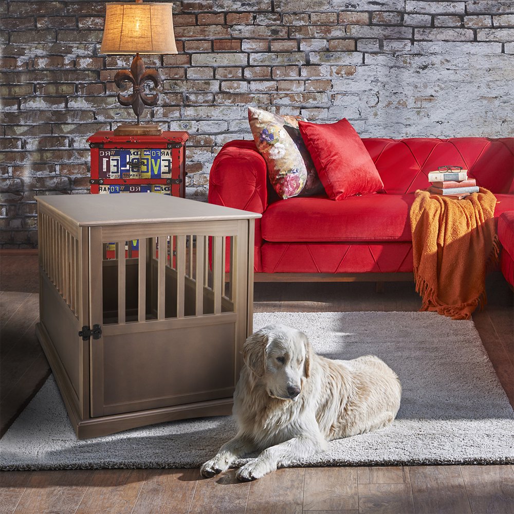 Casual Home Large Wooden Pet Crate Dog House End Table Night Stand